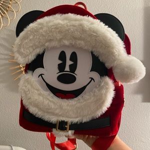 Disney loungefly Mickey Santa  backpack